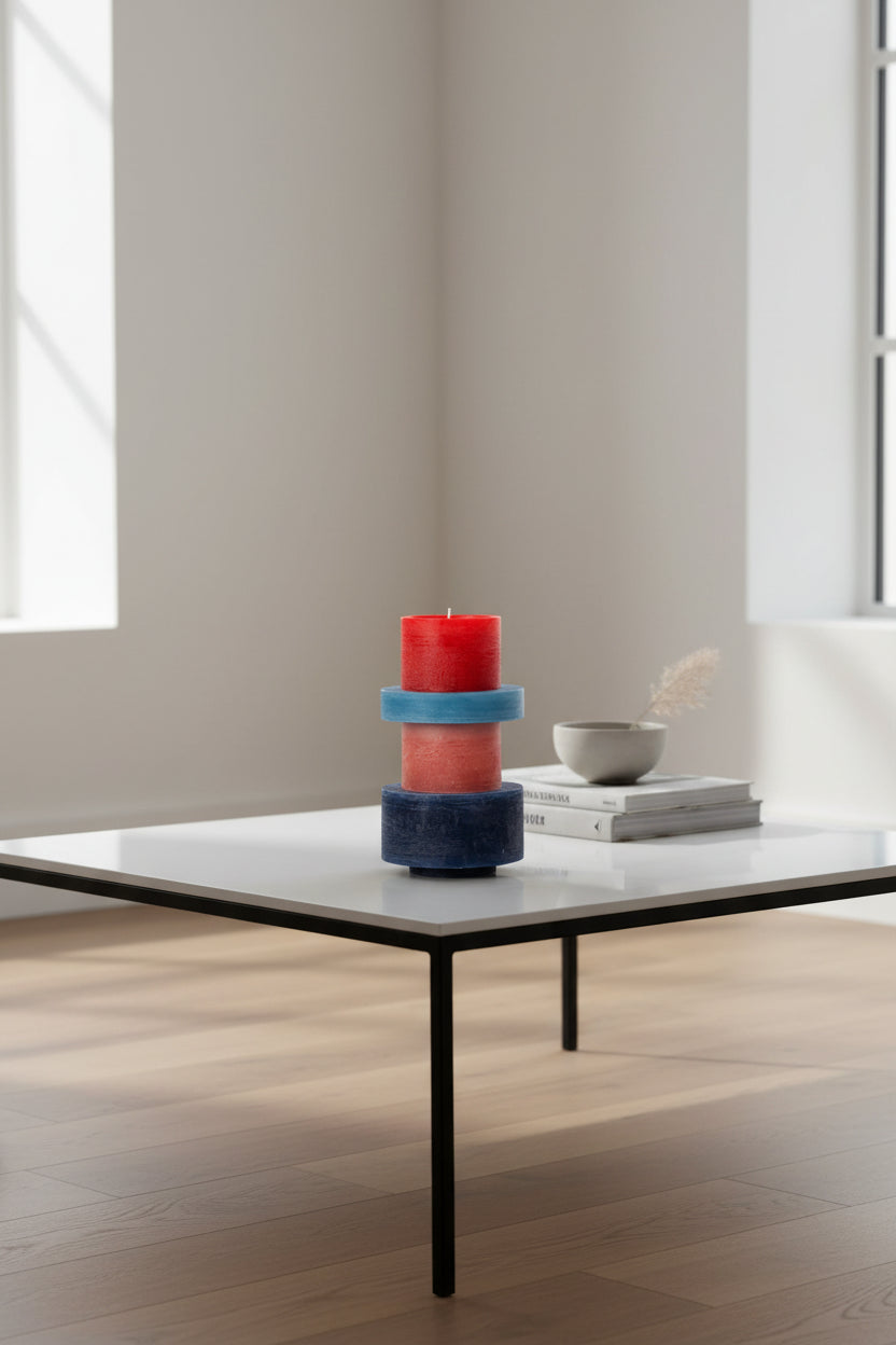 Candl Stack 04 - Red and Blue